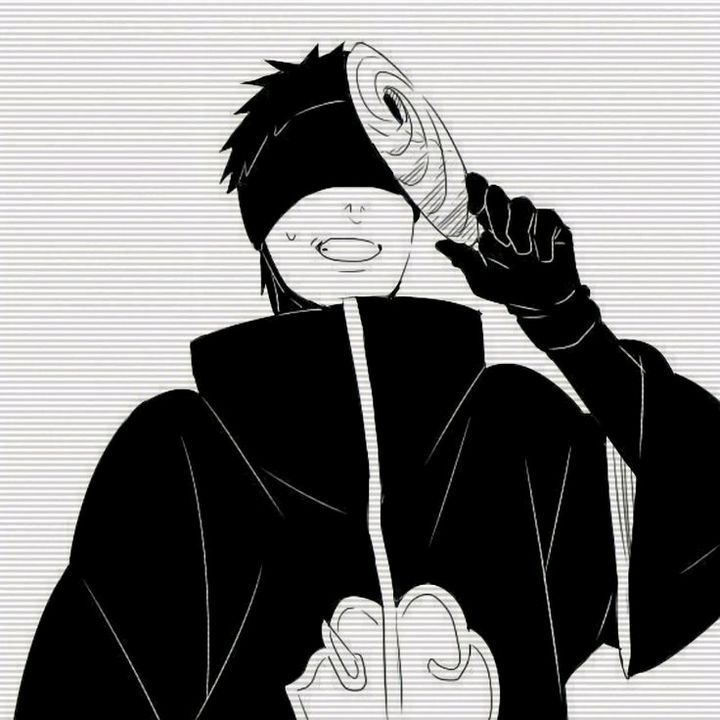Obito Pfp Black and White