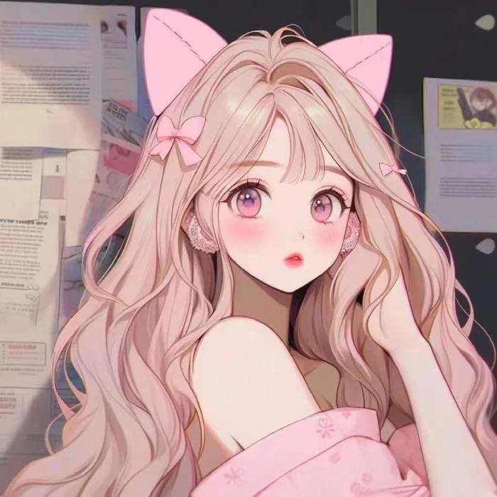 Cute Pink Profile Picture Girl