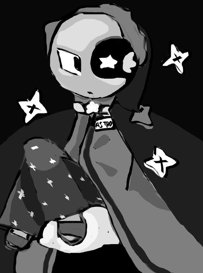 Astro PFP Black and White