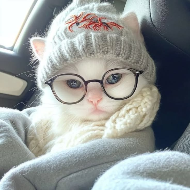 Cute Cat PFP With Glasses