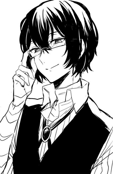 Dazai PFP Black And White