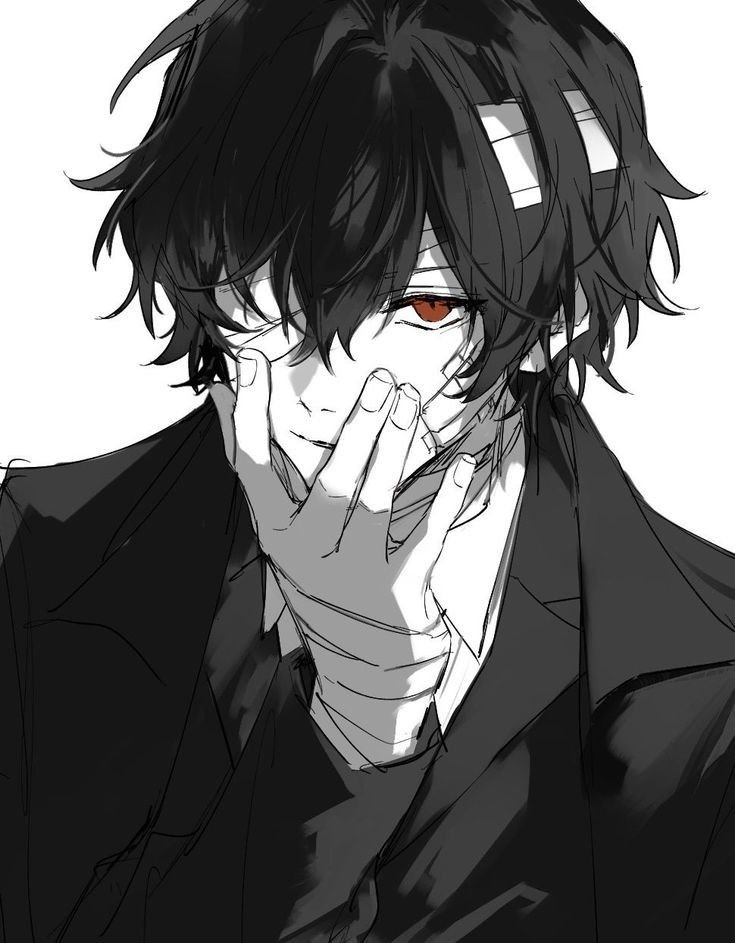 Dazai PFP Black And White