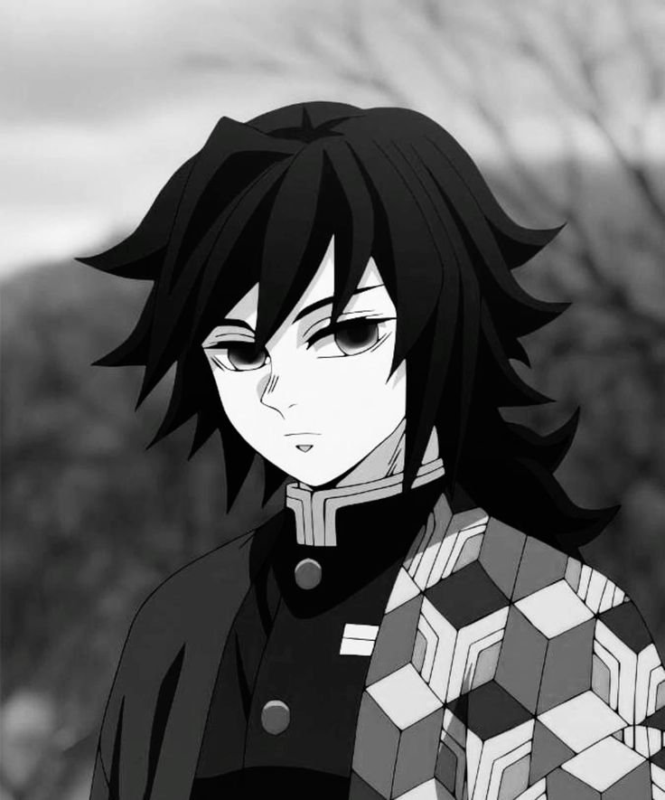 Giyu Tomioka PFP Black And White
