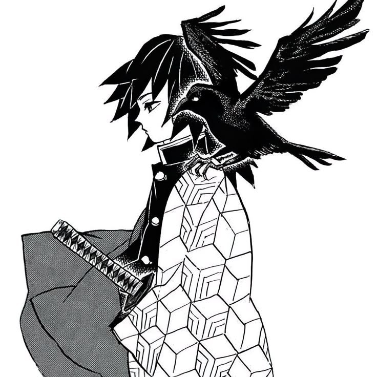 Giyu Tomioka PFP Black And White