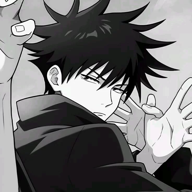 Megumi PFP Black And White