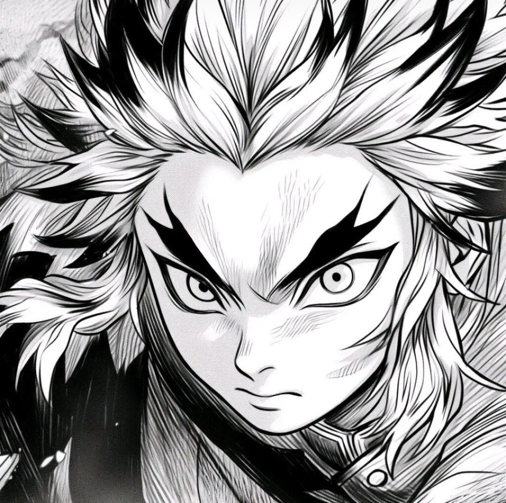 Rengoku PFP Black And White