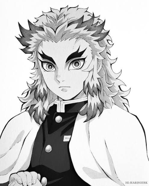 Rengoku PFP Black And White